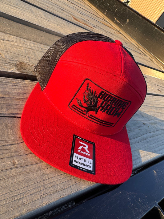 Burning Krow Red & Black Flat Bill Snapback